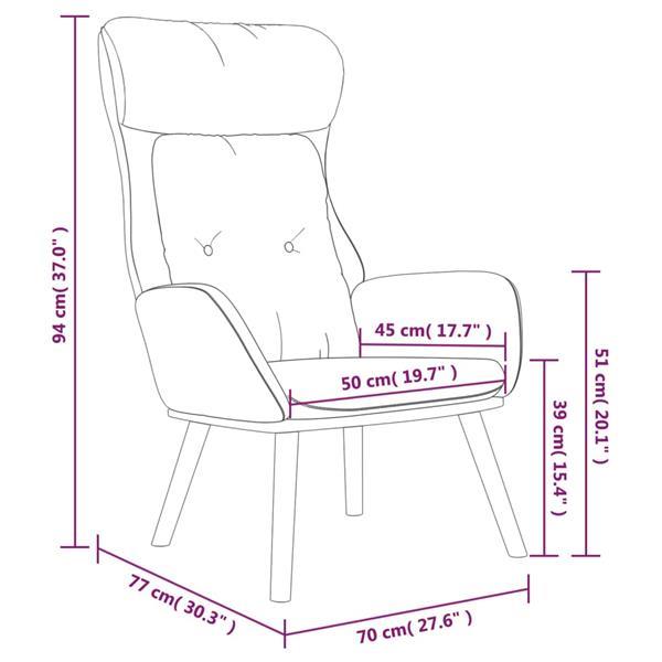 Grote foto vidaxl chaise de relaxation cr me tissu et pvc huis en inrichting stoelen