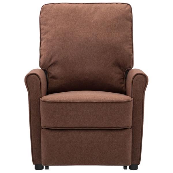 Grote foto vidaxl fauteuil inclinable marron tissu huis en inrichting stoelen