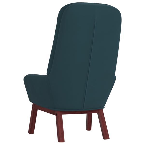 Grote foto vidaxl chaise de relaxation bleu velours huis en inrichting stoelen