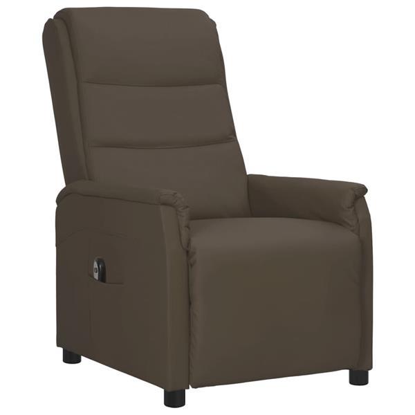 Grote foto vidaxl fauteuil inclinable lectrique gris similicuir huis en inrichting stoelen
