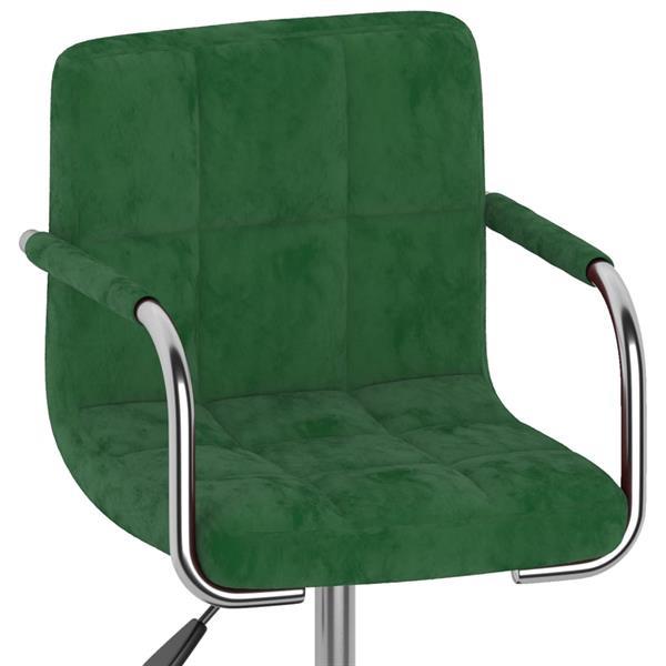 Grote foto vidaxl chaises pivotantes de salle manger 6 pcs vert fonc huis en inrichting stoelen