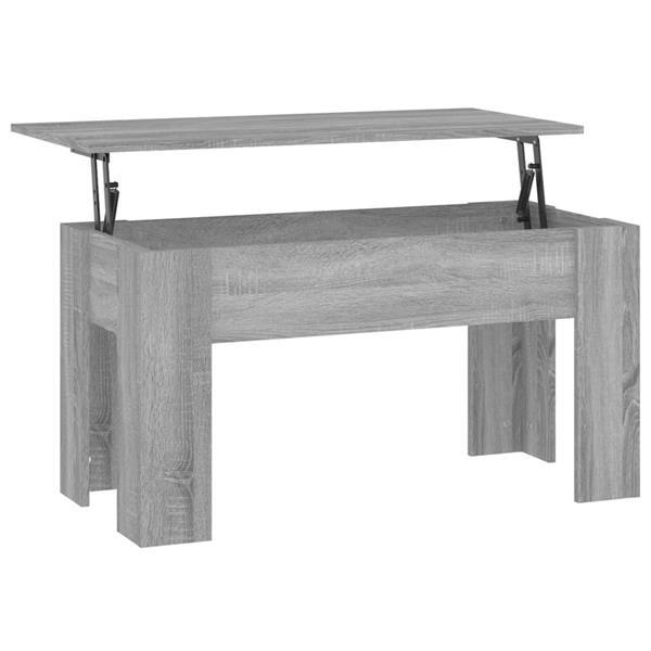 Grote foto vidaxl table basse sonoma gris 101x49x52 cm bois d ing nieri huis en inrichting eettafels