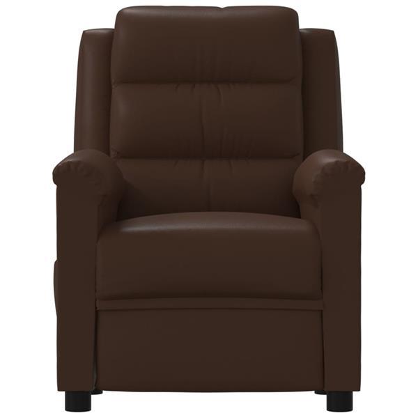 Grote foto vidaxl fauteuil de massage inclinable marron similicuir huis en inrichting stoelen