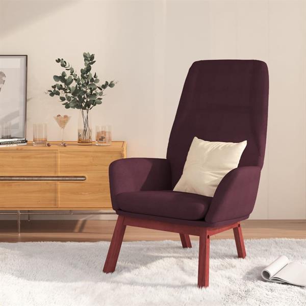 Grote foto vidaxl chaise de relaxation violet tissu huis en inrichting stoelen