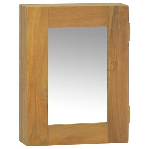 Grote foto vidaxl armoire miroir 30x10x40 cm bois de teck solide huis en inrichting overige