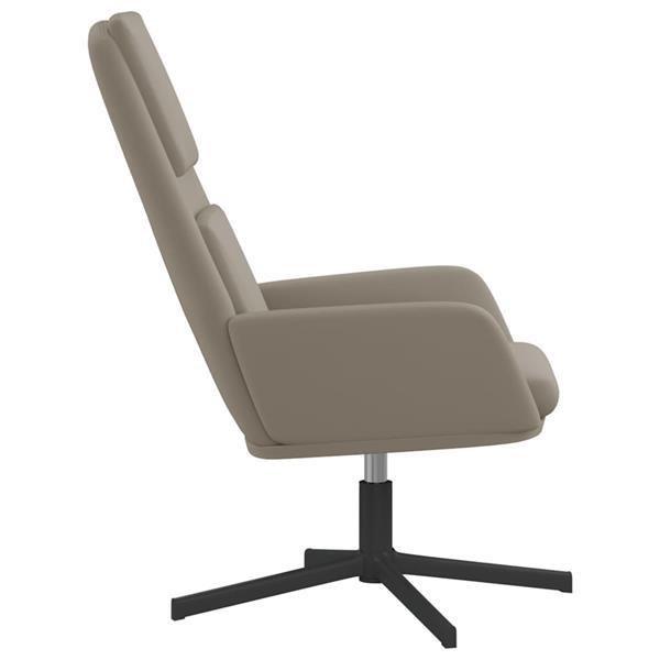 Grote foto vidaxl chaise de relaxation gris clair velours huis en inrichting stoelen