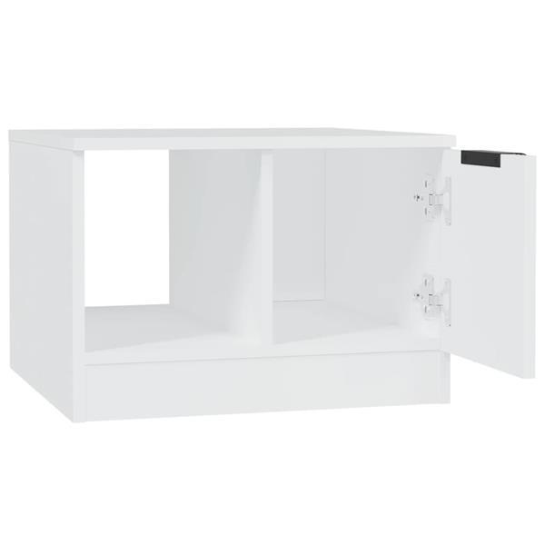 Grote foto vidaxl table basse blanc 50x50x36 cm bois d ing nierie huis en inrichting eettafels