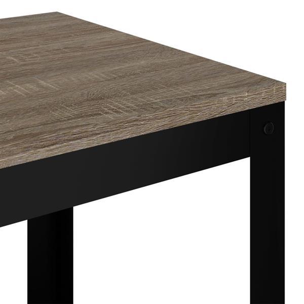 Grote foto vidaxl table d appoint gris et noir 40x40x45 cm mdf et fer huis en inrichting eettafels