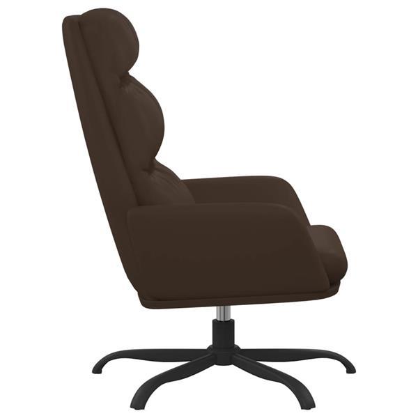 Grote foto vidaxl chaise de relaxation marron similicuir huis en inrichting stoelen