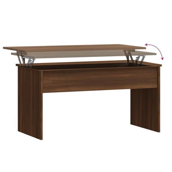 Grote foto vidaxl table basse ch ne marron 102x50 5x52 5 cm bois d ing huis en inrichting eettafels