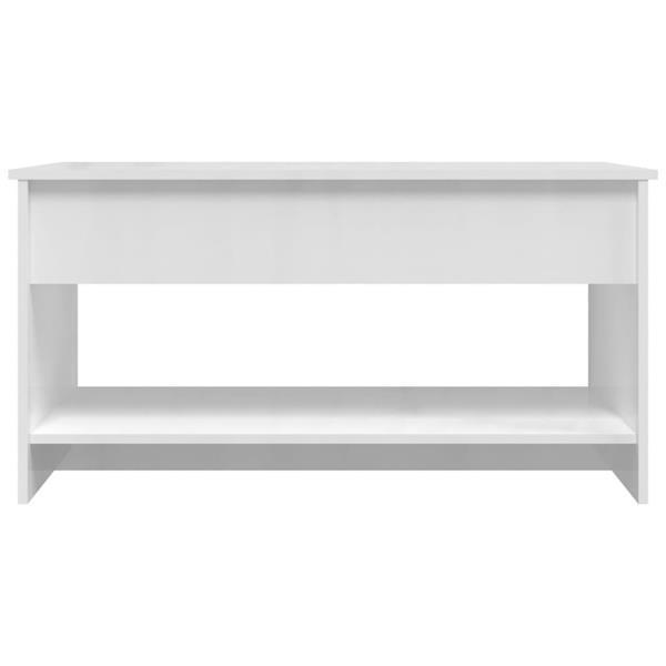 Grote foto vidaxl table basse blanc brillant 102x50x52 5 cm bois d ing huis en inrichting eettafels