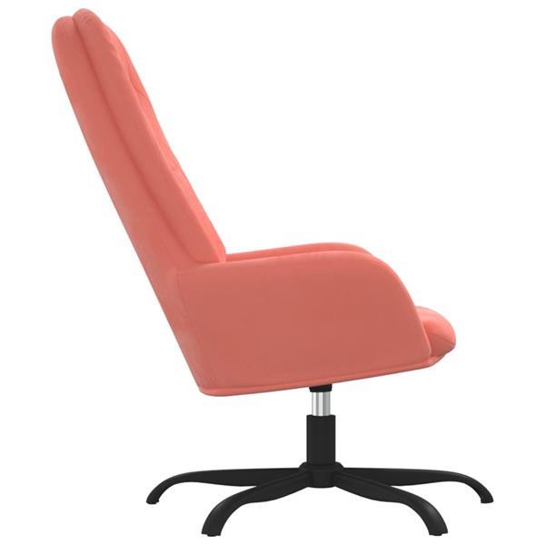 Grote foto vidaxl chaise de relaxation rose velours huis en inrichting stoelen