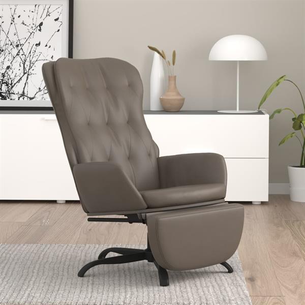 Grote foto vidaxl chaise de relaxation et repose pied gris anthracite s huis en inrichting stoelen