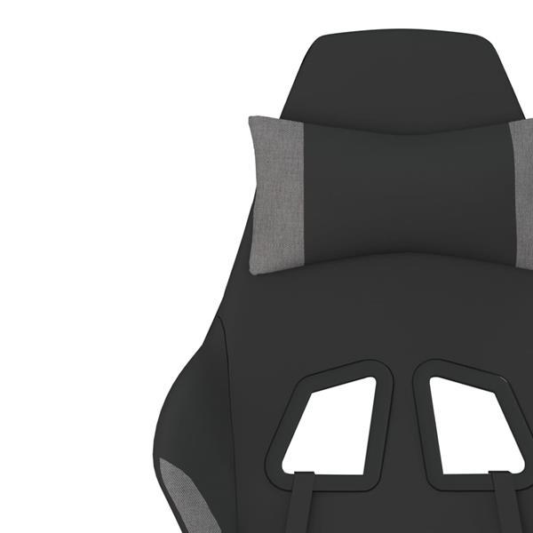 Grote foto vidaxl chaise de jeu de massage noir et gris clair tissu huis en inrichting stoelen