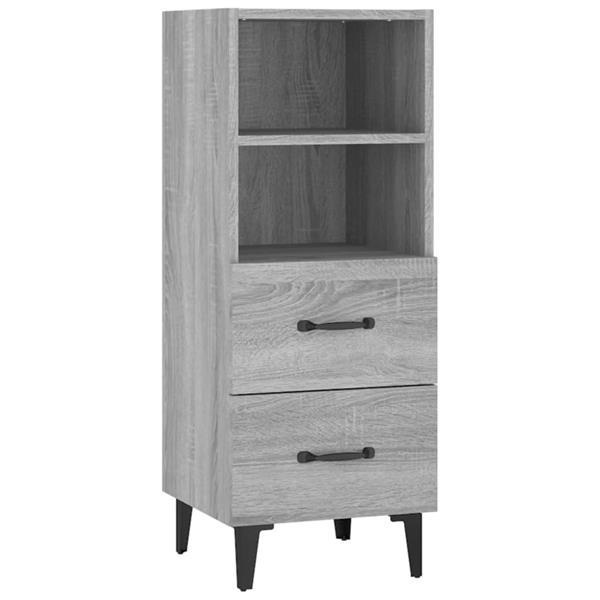 Grote foto vidaxl buffet haut sonoma gris 34 5x34x180 cm bois d ing nie huis en inrichting overige