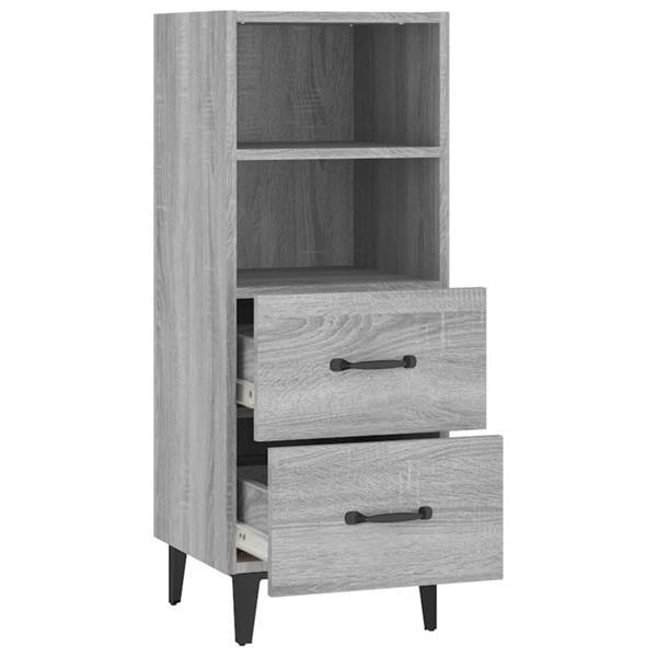 Grote foto vidaxl buffet haut sonoma gris 34 5x34x180 cm bois d ing nie huis en inrichting overige