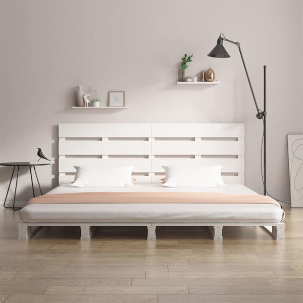Grote foto vidaxl cadre de lit blanc 160x200 cm bois de pin massif huis en inrichting bedden