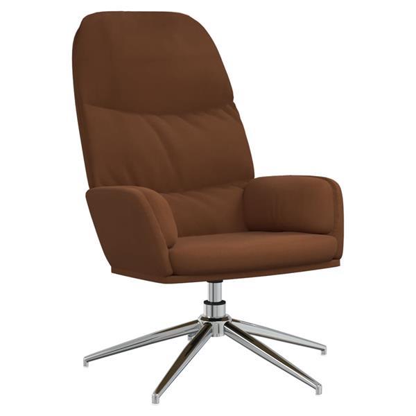 Grote foto vidaxl chaise de relaxation avec tabouret marron similicuir huis en inrichting stoelen