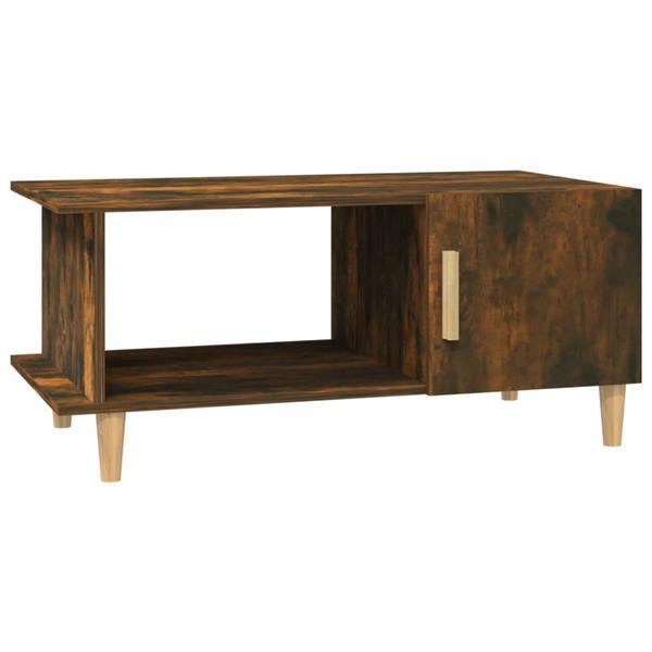 Grote foto vidaxl table basse ch ne fum 90x50x40 cm bois d ing nierie huis en inrichting eettafels