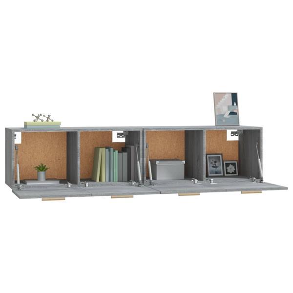 Grote foto vidaxl armoires murales 2 pcs sonoma gris 80x35x36 5 cm huis en inrichting overige