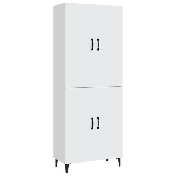 Grote foto vidaxl buffet haut blanc 70x34x180 cm bois d ing nierie huis en inrichting overige