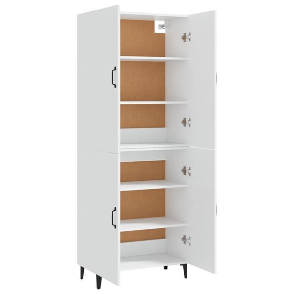 Grote foto vidaxl buffet haut blanc 70x34x180 cm bois d ing nierie huis en inrichting overige