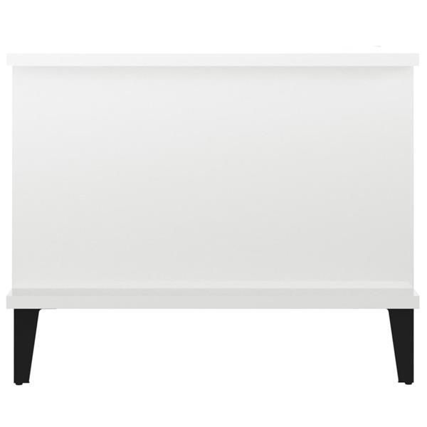 Grote foto vidaxl table basse blanc brillant 90x50x40 cm bois d ing nie huis en inrichting eettafels