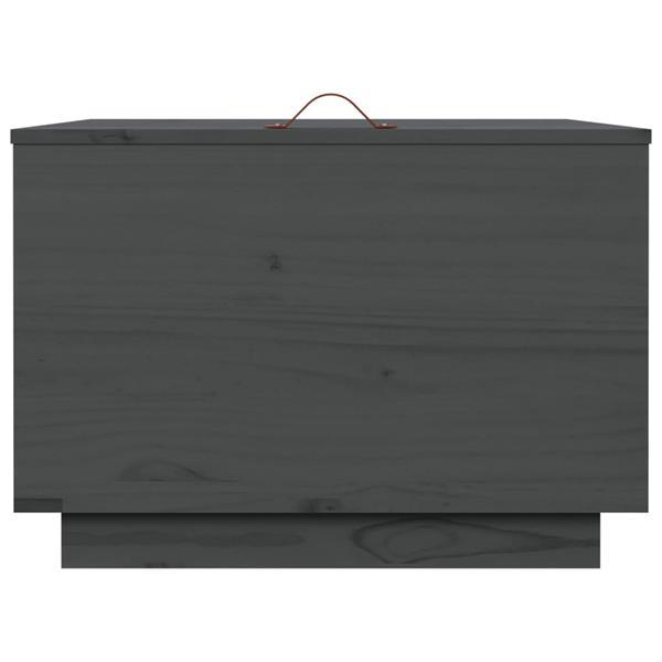 Grote foto vidaxl opbergboxen met deksels 3 st massief grenenhout grijs huis en inrichting overige