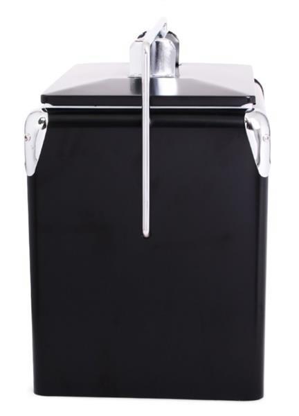 Grote foto retro koelbox zwart witgoed en apparatuur koffiemachines en espresso apparaten