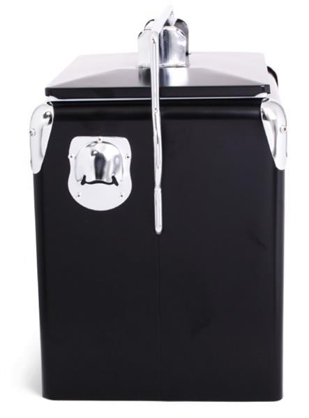 Grote foto retro koelbox zwart witgoed en apparatuur koffiemachines en espresso apparaten