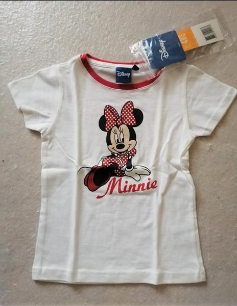Grote foto wit disney minnie mouse t shirt met rode glitters kinderen en baby maat 104