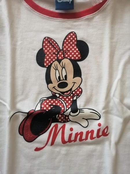 Grote foto wit disney minnie mouse t shirt met rode glitters kinderen en baby maat 104