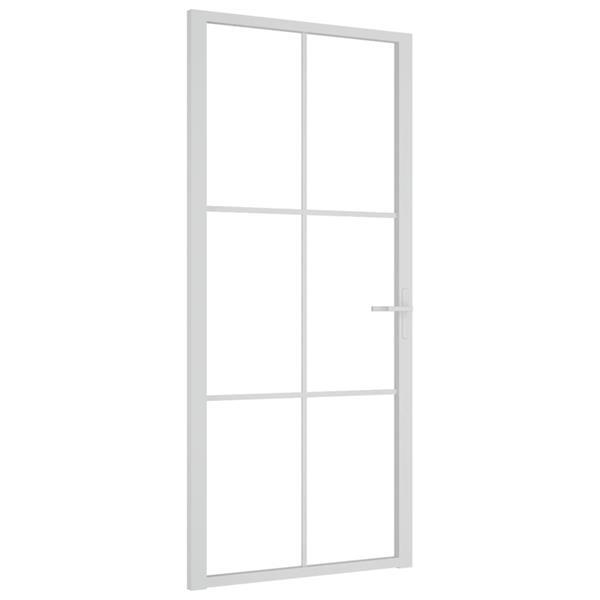 Grote foto vidaxl binnendeur 93x201 5 cm esg glas en aluminium wit doe het zelf en verbouw deuren en horren