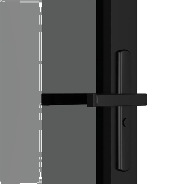 Grote foto vidaxl binnendeur 102 5x201 5 cm esg glas en aluminium zwart doe het zelf en verbouw deuren en horren