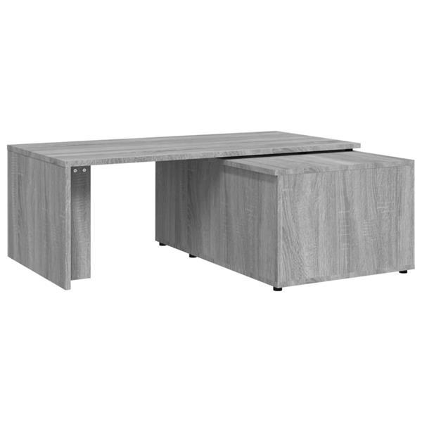 Grote foto vidaxl salontafel 150x50x35 cm bewerkt hout grijs huis en inrichting eettafels