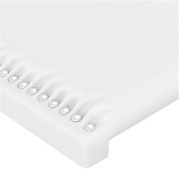 Grote foto vidaxl bedframe met hoofdbord kunstleer wit 180x200 cm huis en inrichting bedden
