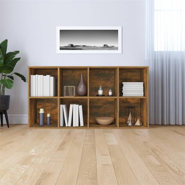 Grote foto vidaxl boekenkast 66x30x130 cm bewerkt hout gerookt eikenkle huis en inrichting overige