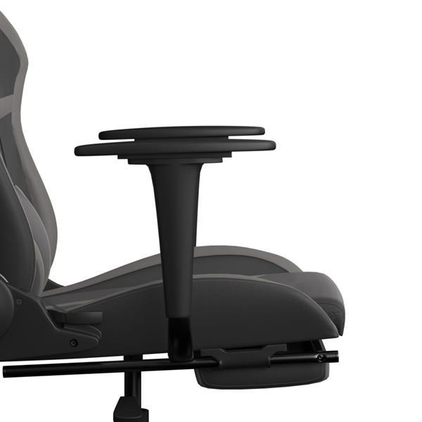 Grote foto vidaxl massage gamestoel met voetensteun kunstleer zwart en spelcomputers games overige merken