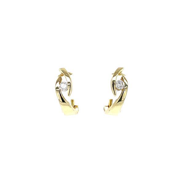 Grote foto gouden oorsieraden met diamant 14 krt kleding dames sieraden