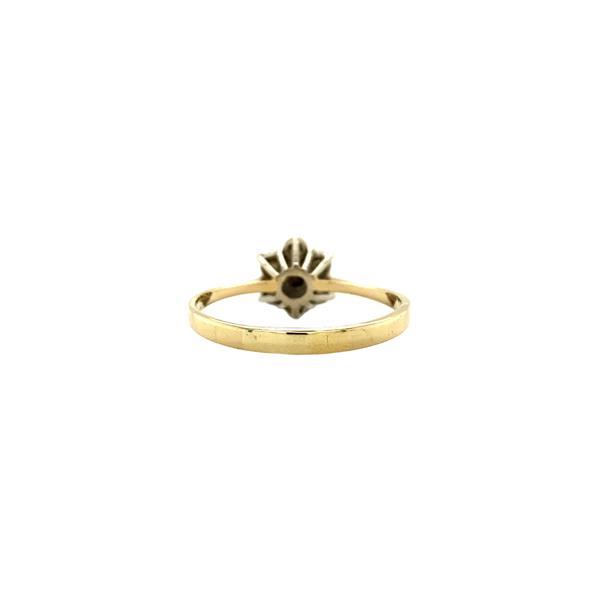 Grote foto gouden entourage ring met diamant 14 krt kleding dames sieraden