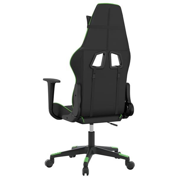 Grote foto vidaxl chaise de jeu de massage noir et vert similicuir huis en inrichting stoelen