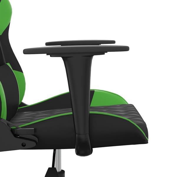 Grote foto vidaxl chaise de jeu de massage noir et vert similicuir huis en inrichting stoelen