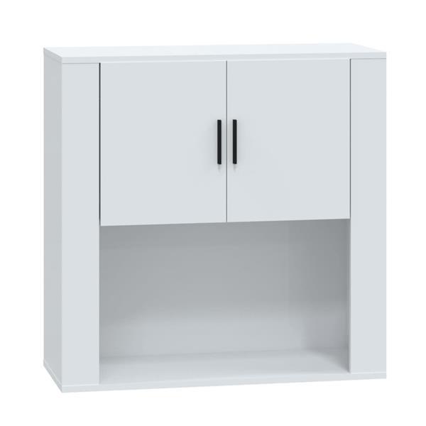 Grote foto vidaxl armoire murale blanc brillant 80x33x80 cm bois d ing huis en inrichting overige