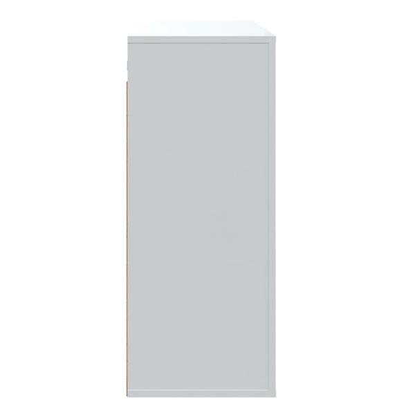 Grote foto vidaxl armoire murale blanc brillant 80x33x80 cm bois d ing huis en inrichting overige