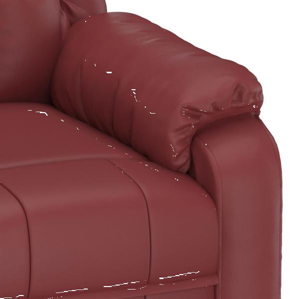 Grote foto vidaxl fauteuil verstelbaar elektrisch kunstleer wijnrood huis en inrichting stoelen