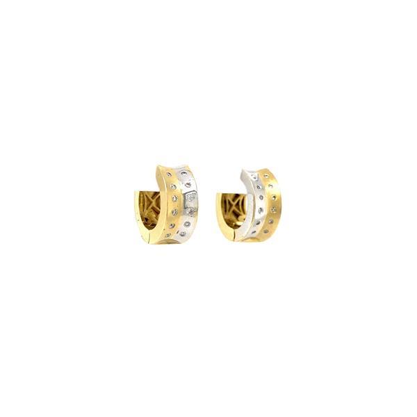 Grote foto gouden oorringen met diamant 18 krt kleding dames sieraden