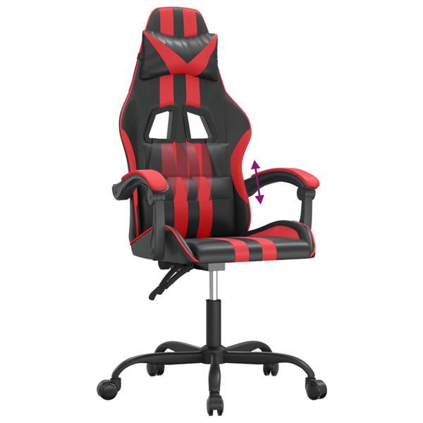 Grote foto vidaxl chaise de jeu noir et rouge similicuir huis en inrichting stoelen