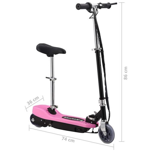 Grote foto vidaxl trottinette lectrique avec si ge 120 w rose fietsen en brommers steppen