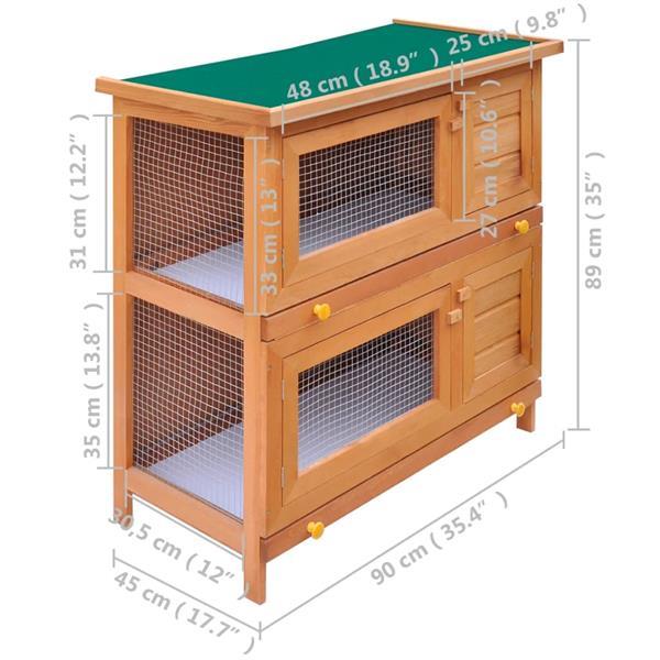 Grote foto vidaxl clapier d ext rieur enclos pour petits animaux 4 port dieren en toebehoren hokken en kooien