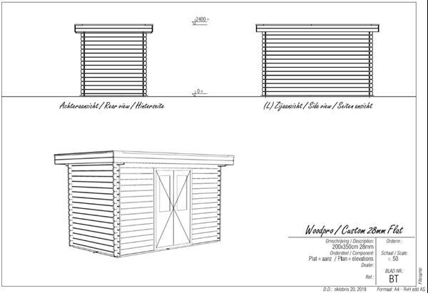 Grote foto blokhut tuinhuis velp 350x200 cm 28 mm tuin en terras tuinhuisjes en blokhutten